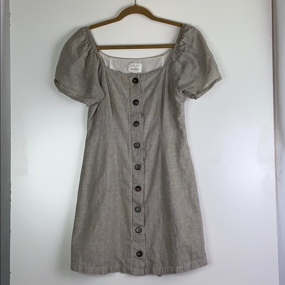 Lost + Wander Dresses & Skirts - Lost + Wander I Tan Short Sleeve Mini Dress Medium